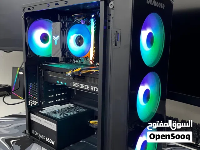 سيت اب pc gaming بيسي مع طاوله وكامل الملحقات سعر ممتاز جدا مع شاشتين وحامل الشاشات