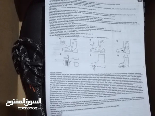 جزمه سفتي فيها مانع انزلاق ربر وفرش ربر إيطالي مريحه جدا خفيفه الوزن معتمدة