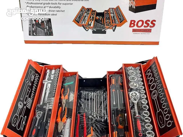 حقيبة عدة 85 قطعة من BOSS  مقابس و مسامير ومفتاح البراغي الماركة Boss صندوق قابل للتوضيب يسمى حقيبة