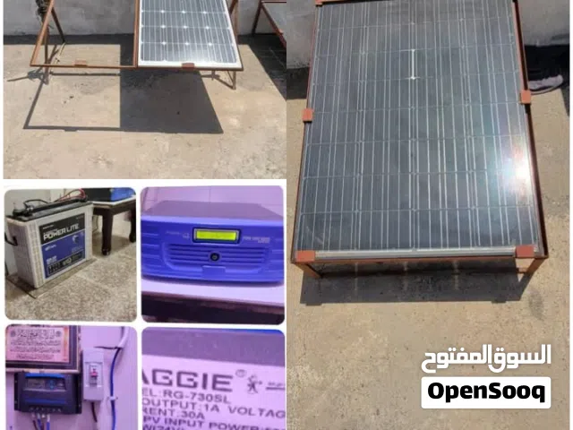 منظومة شمسية نظيفة تتكون من : جهاز طاقة شمية 1400 وات باور  ليت مع بطارية 200 باور ليت ايضا مخصصه لل