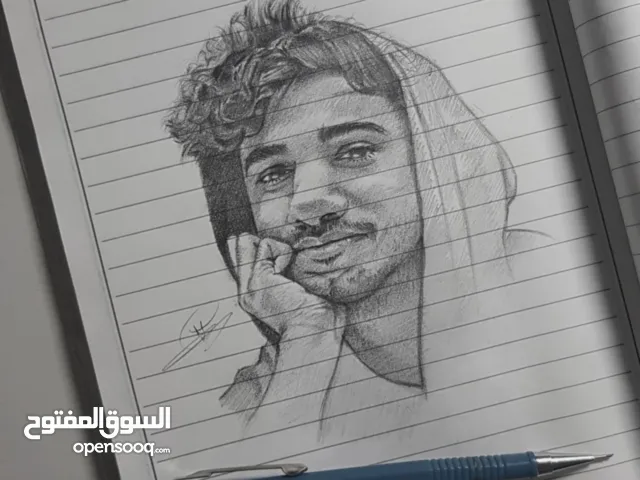 أنا محترف متخصص في رسم البورتريه  I am a professional artist specialized in portrait drawing