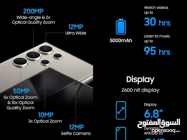 Samsung s24 ultra 12gbRam  256gb storage 2250 one year warranty brand new