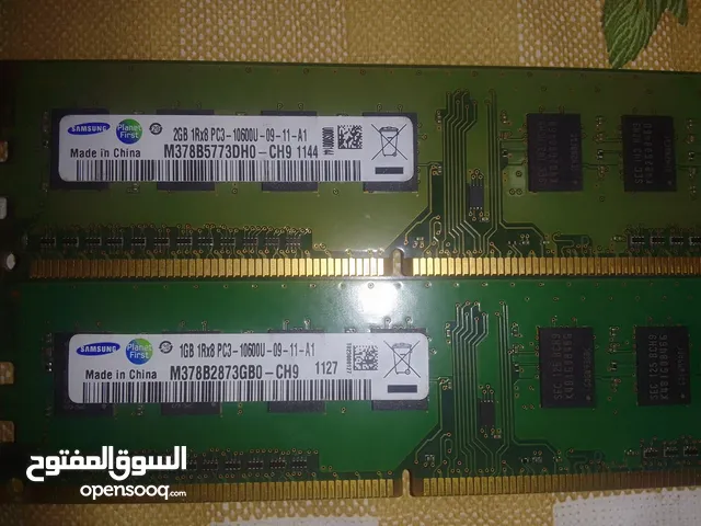 رامات كمبيوتر ddr3 3جيجا غير مستخدمات