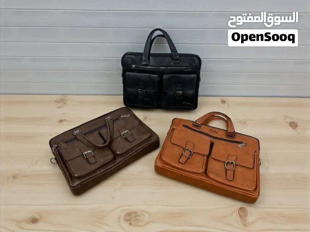 حقيبةلابتوب جلد رجالية من JEEP متعددة الجيوب