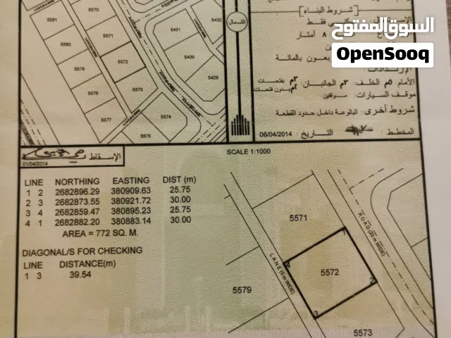 للبيع  ارضين في حي النفحات  مقابل اللولو من جهة الشمال