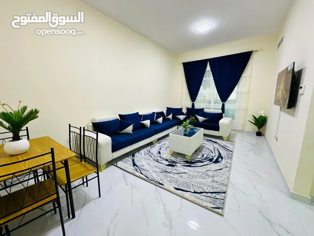 F3 / غرفتين وصالة - للايجار الشهري في عجمان - الراشدية 3 - خلف جراند مول - مفروشة فرش جديد - شامل
