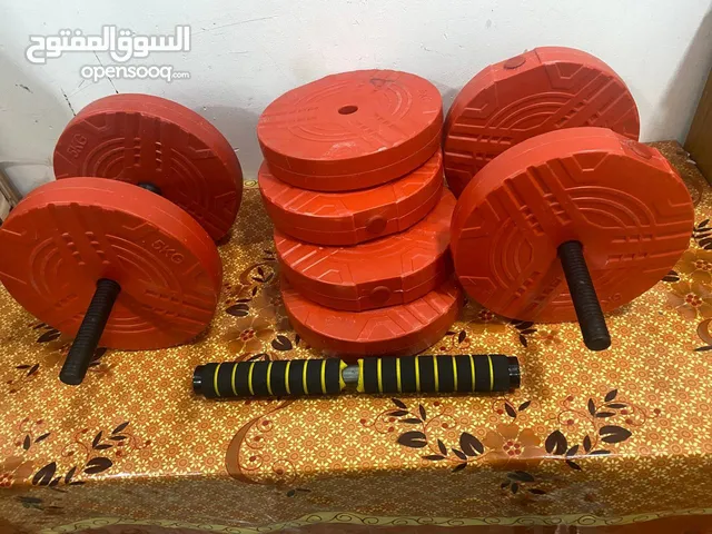 اوزان تمرين مع دمبلص وتحويلة شيفت بار وزن 40 كيلو
