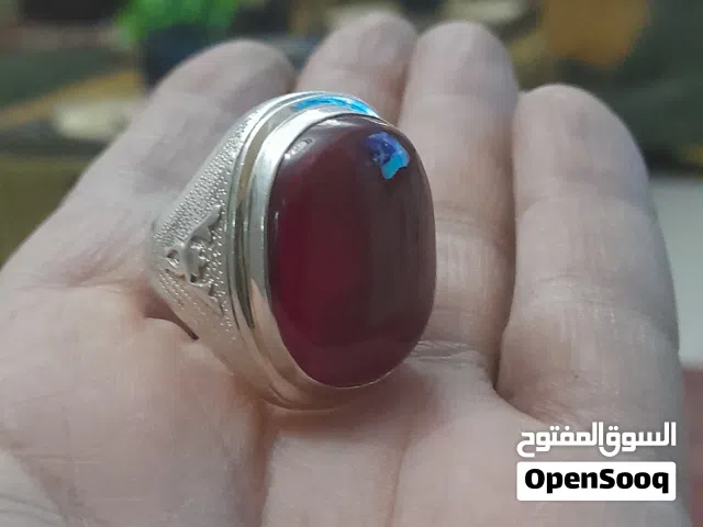 خواتم فضه مطعمه باحجار كريمه اصليه