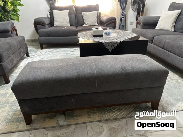 طقم كنب رمادي مكون من 6 قطع