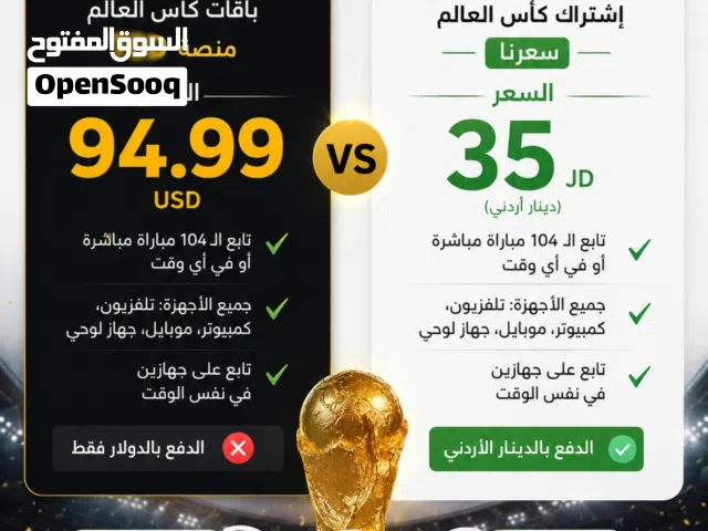 إشتراك كأس العالم بأفضل منصة في العالم