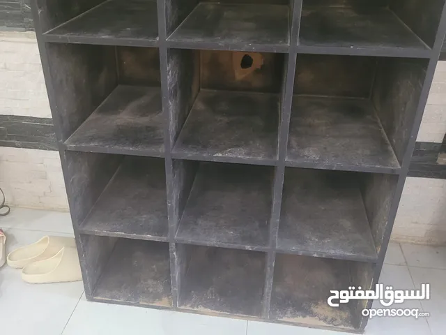 2 shelf black and beige رف