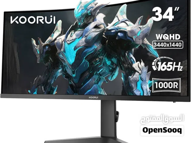 شاشة KOORUI العالميه بقياس 34 انش ودقه 4K  وتردد 165HZ  بسعر مغري