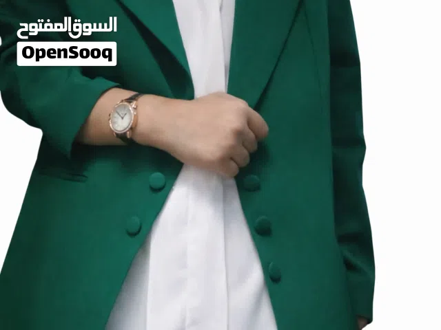 سترة أنيقة باللون الأخضر الغامق – مقاس M