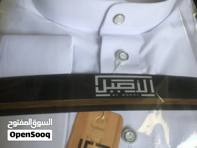 دشداشة وثوب الأصيل جديد لون أبيض مقاس XL 58 للبيع سعر الشراء 22 د مطلوب فيها 18 د