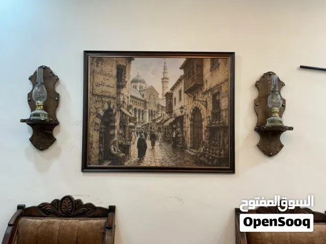 لوحة فنية لحارة دمشقية