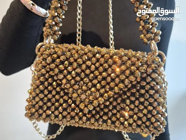 Luxury shining bronze handbag for sale