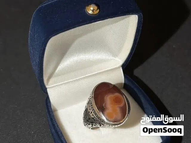 للبيع خاتم عقيق يماني كبدي زعفراني