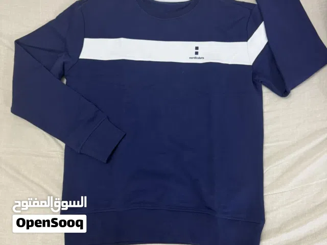 NordicDots Brand, Men's Full Sleeve T-Shirt - Navy Blue - Large size