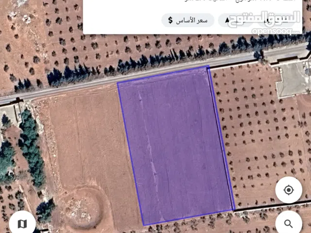 للبيع قطعه ارض 4.5 دونم ام العمد طريق المطار حوض 2 العيادات مخدومه
