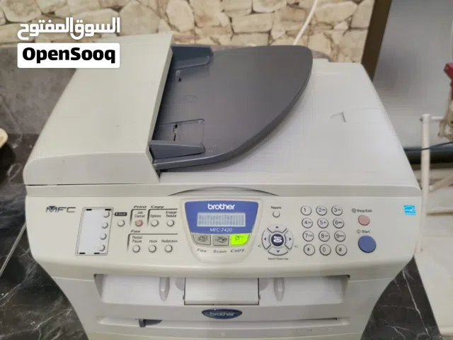 طابعةProther MFC 7420 ليزر بحالة ممتازة عليها ملاحظة بسيطة هي عدم سحب الورق يعني اللسان ما بمسك الو