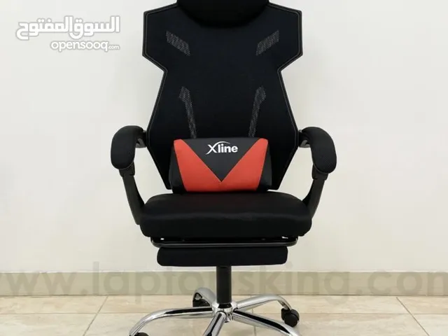 كرسي مكتب مع دواليب. جديد - اسود. Black Chair for office or gaming. New.