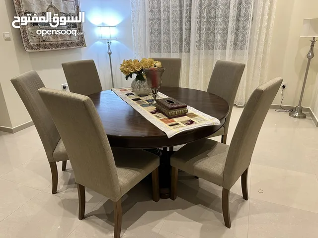 Brown Dining Table with 6 Chairs