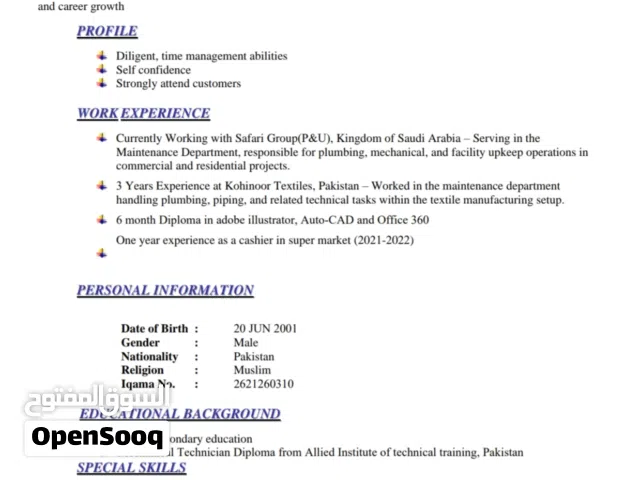 Muhammad Zeeshan Haider Im plumber technician mentinance contact me