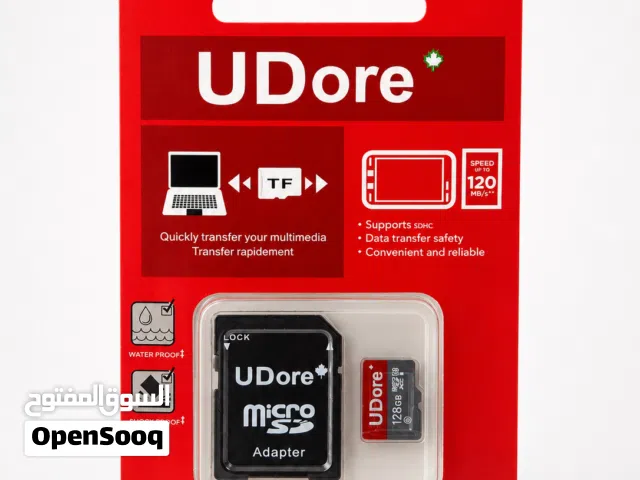 UDore 128GB microSD + Adapter / ذاكرة UDore 128GB مع أدابتر