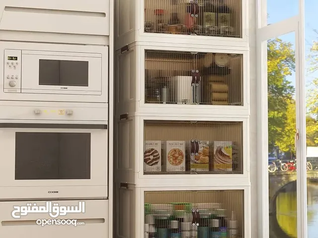 صندوق تخزين قابل للطي مع 4 عجلات 4 دور بحجم كبير قوي ومتين