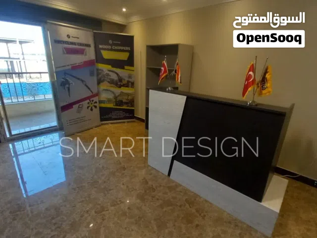 كاونتر استقبال خشب mdf +وحدة إدراج سنتر لوك