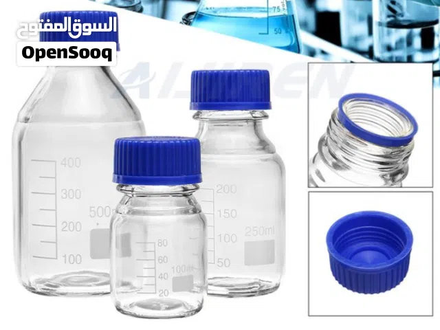 الزجاجات، الأنابيب، والسحاحات الزجاجية المستخدمة في التجارب الكيميائية،بروسيليكات مخبري، وعاء مخبري