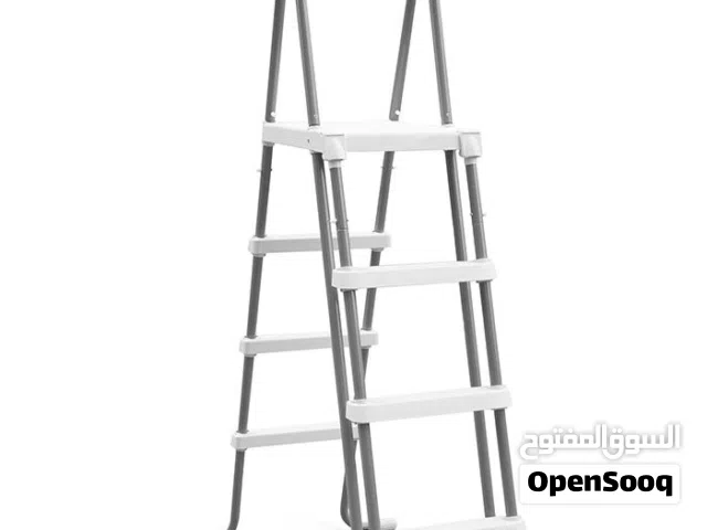 سلم بركة سباحة ماركة انتكس مقاس 1.22 متر شديد الامان مصنوع من عظم فايبر والمونيوم مضاد للصدءا