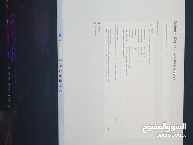 شاشه قيمنج للبيع acer VG271 S 165 hz 27 inch شاشه مافي dead pixels ولا اي شي استعمال نظيف جداً ب 40