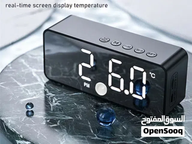 ساعه ومنبه  اللكترونيه لسطح المكتب ذات الكفاءه العاليه بالصوت وجوده الصوره.