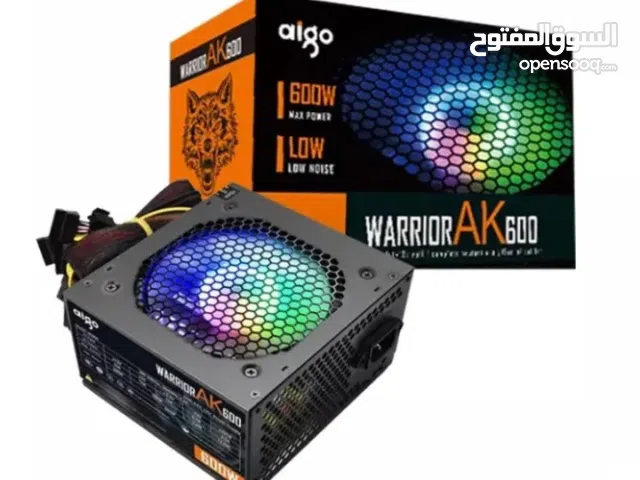باور سبلاي - مزود طاقه لأجهزة الجيمنج 600 واط حقيقي DARKFLASH AIGO WARRIOR 600W GAMING POWER SUPPLY