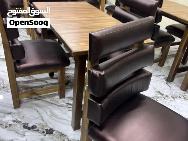 طاولات #كافيه #4كراسي  #خشب #سويد الوجه لاتيه 18 ارتفاع الطاولة 85 مقاس الصغيرة 120×60 مقاس الكبيرة