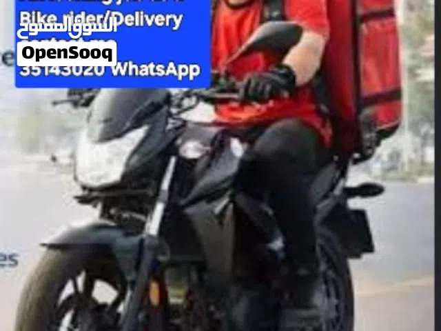 helo, I'm looking job as Bike Rider/Delivery person & I have license, contact me at