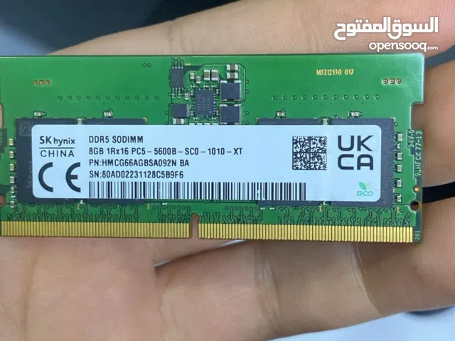 مطلوب رام لابتوب 8g DDR5 4800