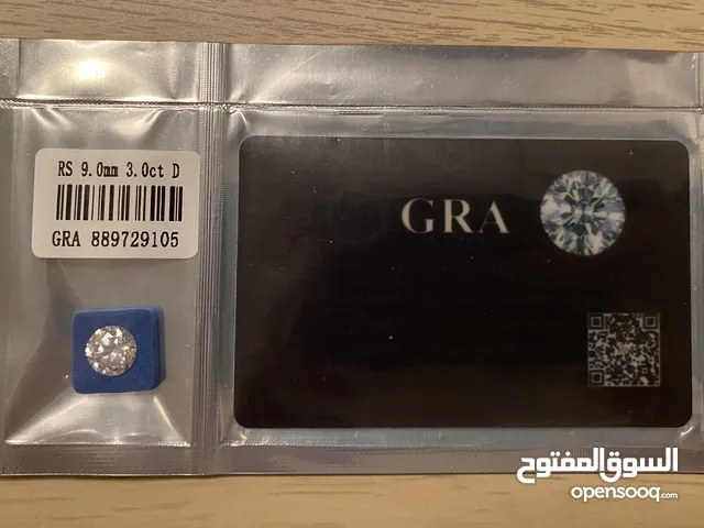 Moissanite 3 carats 9 mm diamond + guarantee