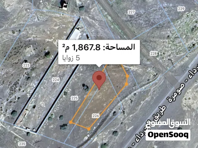 للبيع أرض زراعيه في بدبد - الرحبة مفتوحه من 3 جهات قريبه من جامع الرحبة خط أول شارع الجرداء - صومرة