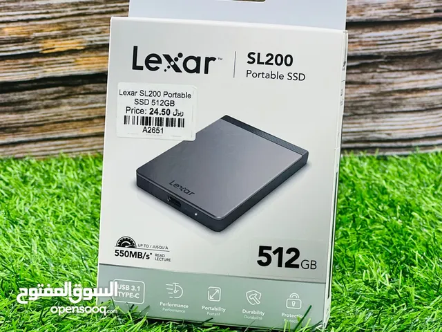 Lexar Sl200 Portable SSD 512GB SSD 550MB/s