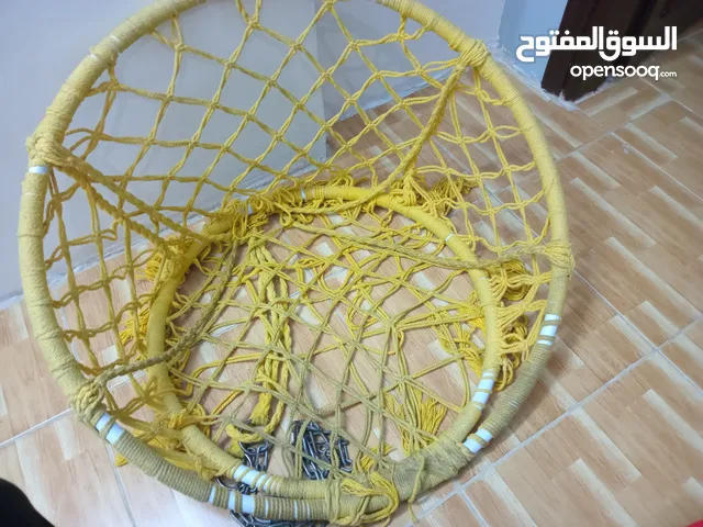 مرجيحة تعليق كتان حجم كبير مع جنزير وحلقة