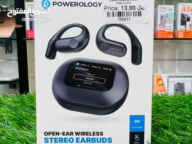 Powerology Air Conduction ENC TWS Earbuds and Charging Case with Display 60mAh - PWLAU007