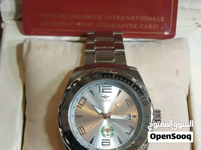 EXOTIC ساعة   SWISS MADE  اكزوتيك مميزة GMT بشعار القوات المسلحة جديدة غير مستخدمة