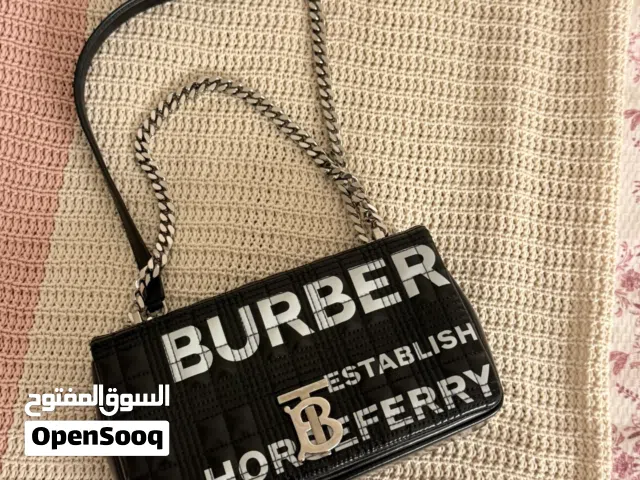 Authentic Burberry mini silver bag