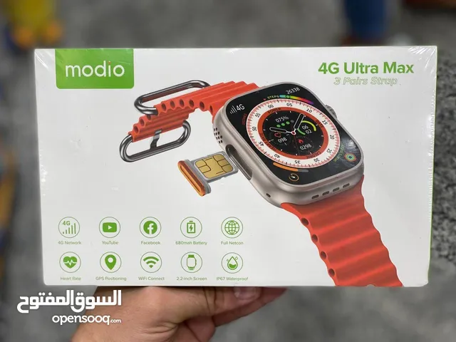 ساعة ذكية بخط Modio 4G Ultra MAX تعمل ب SIM مع ذاكرة 4 جيجا رام و 64 جيجا ذاكرة داخلية