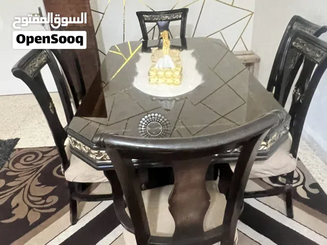 طاولة سفرة خشب زان ست كراسي