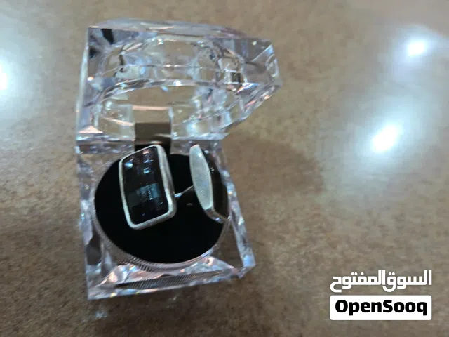 مشابك فضة مختوم ملبس حجر كريم عين النمر البر.