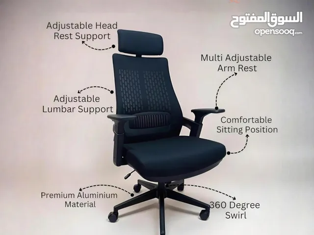 كرسي مكتب فلوريكون ألفا برو المريح للاستخدام المنزلي والعملي - كرسي دوار قابل للتعديل، عالي الظهر،