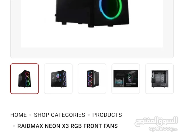 كيس raidmax neon rgb3 fan فاضي للبيع المستعجل